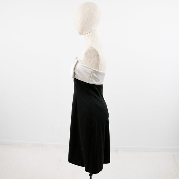 WHBM 6 Bow Strapless Colorblock Party Dress Black - Picture 4 of 9